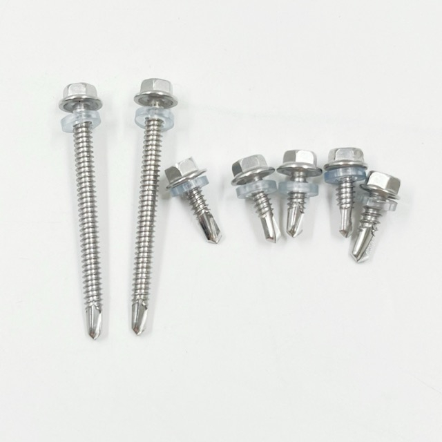 Stainless Steel Hexagon Head Self-drilling Screw with Rubber Washer