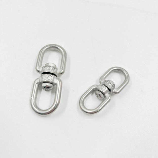 304 316 Stainless Steel Double Eye Hook Swivel Ring M10 Double Ended Swivel Eye Hooks