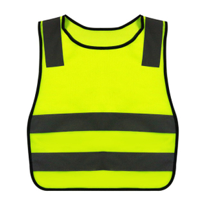 Wholesale Warning Fluorescent Green Kids Bike Reflective Safety Vest