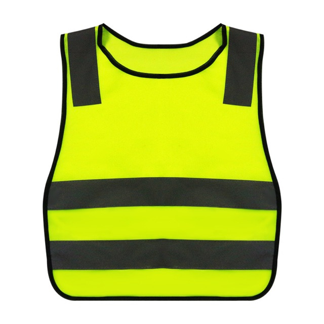 Wholesale Warning Fluorescent Green Kids Bike Reflective Safety Vest