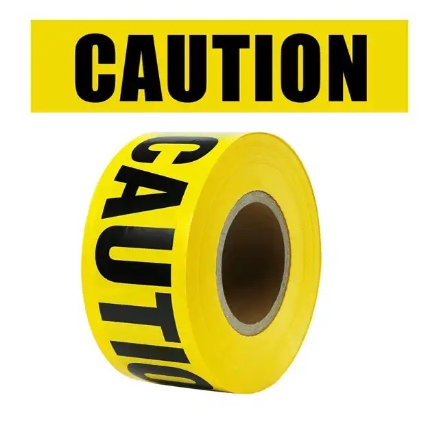 Customize PE Warning Caution Tape Yellow Non Adhesive Barricade Tape