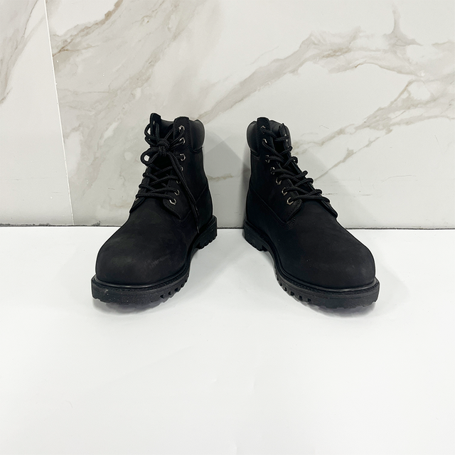 Classic Safety Shoes Black Genuine Leather Steel Toe Cap Puncture Resistant Work Safety Shoes