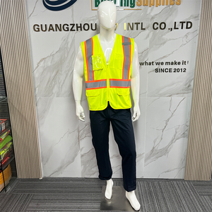 High Quality Multi-Pocket Functional Breathable Front Zipper Design Safety Reflective Vest