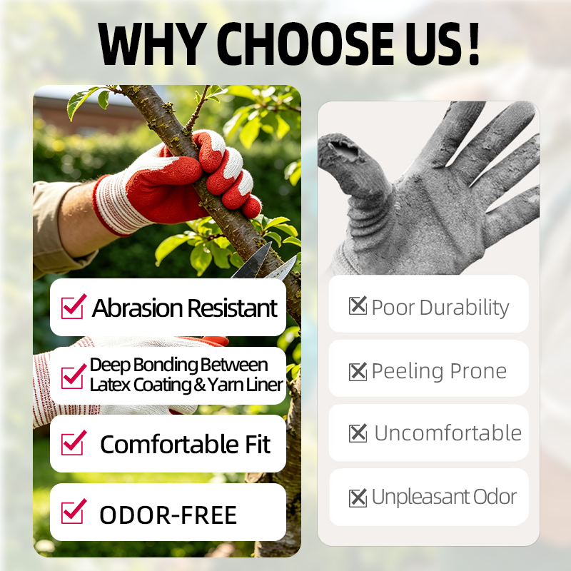 High Quality Industrial Rubber Safety Gloves Durable Waterproof Garden Worker Use Safety Gloves