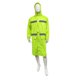 High Visibility Industrial Reflective Safety Hooded Waterproof Reflector Jackets Coat Rain Coat Waterproof