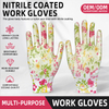 Wholesale Floral Print Mesh Gloves Safety Breathable Non Slip Garden Work Gloves for Woman