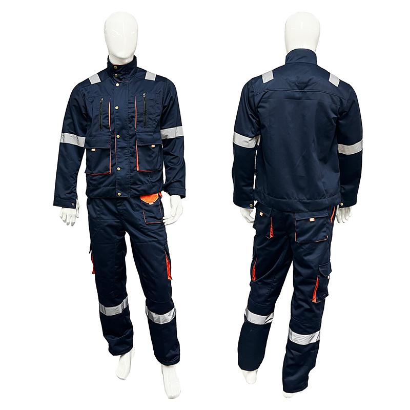 Breathable Long Sleeve Regular Fit Workwear Industrial Working Clothes Heavy Duty Mechanic Safety Uniform