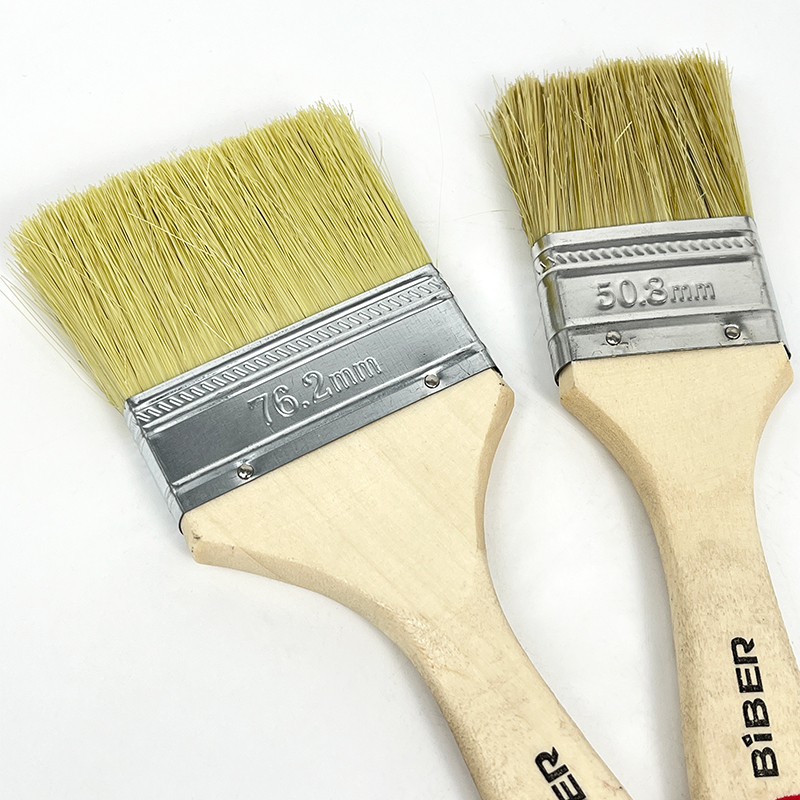 Good Quality Wooden Handle Bristle Painting Brush All Size Flat Brush