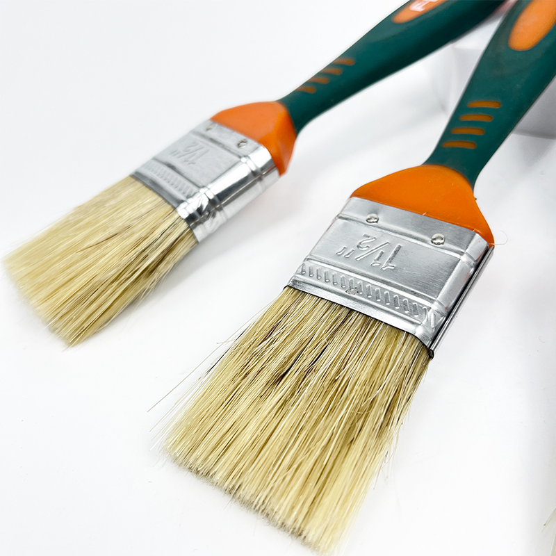 High Quality Mixture Bristle Paint Brush with Rubber Handle