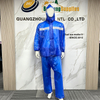Waterproof PVC Split Rain Suit with Wide Front & Back Reflective Strips Heavy Duty Motorcycle Riding Rainwear