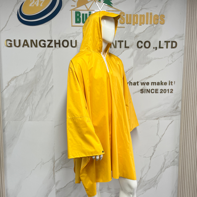 Wholesale One-piece Waterproof Poncho Lightweight Reusable Safety Rain Coat