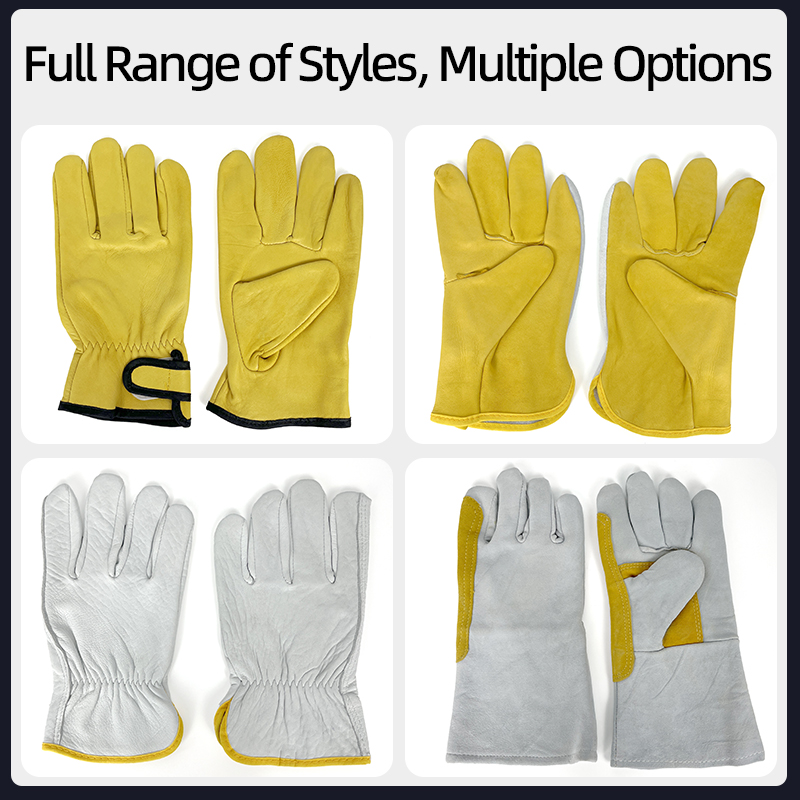 Good Price Smooth Leather Protective Safety Gloves Waterproof Windproof Durable Antislip Welding Glove