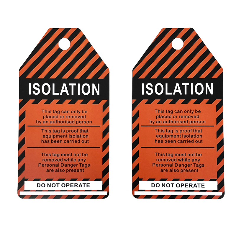 Custom PVC Safety Warning Waterproof Lockout Tag Industrial Danger Warning Safety Tags