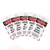 Durable PVC Tag Waterproof Industrial Danger Equipment Locked Out Safety Tag