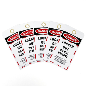 Durable PVC Tag Waterproof Industrial Danger Equipment Locked Out Safety Tag
