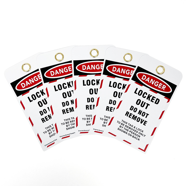 Durable PVC Tag Waterproof Industrial Danger Equipment Locked Out Safety Tag