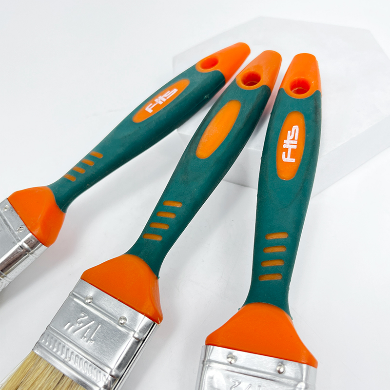 High Quality Mixture Bristle Paint Brush with Rubber Handle