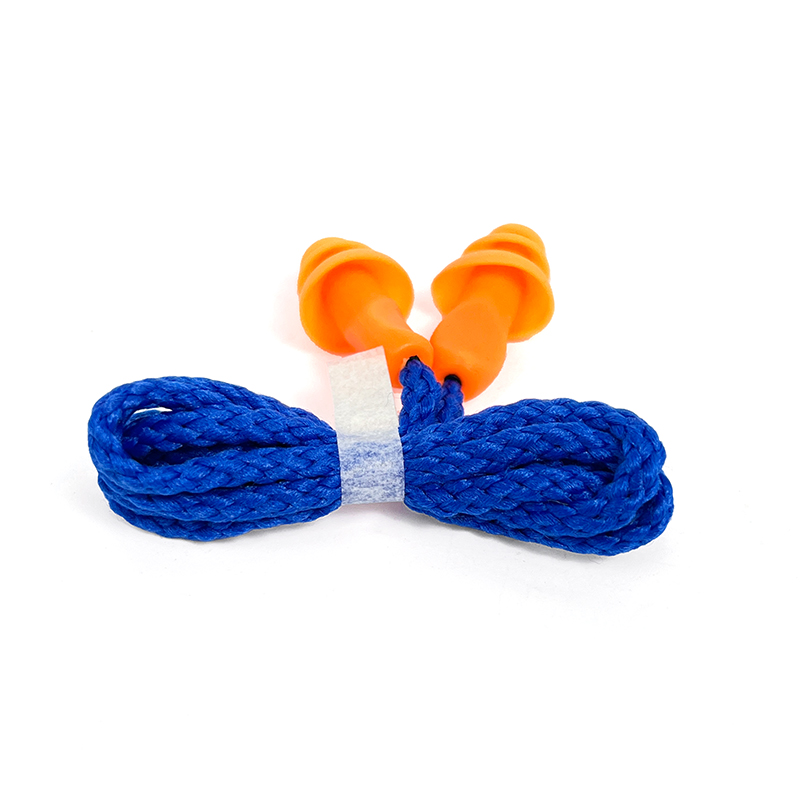 Push-in Design Silicone Earplugs Noise-Reducing Protective Hearing Reusable Earplugs with Cable