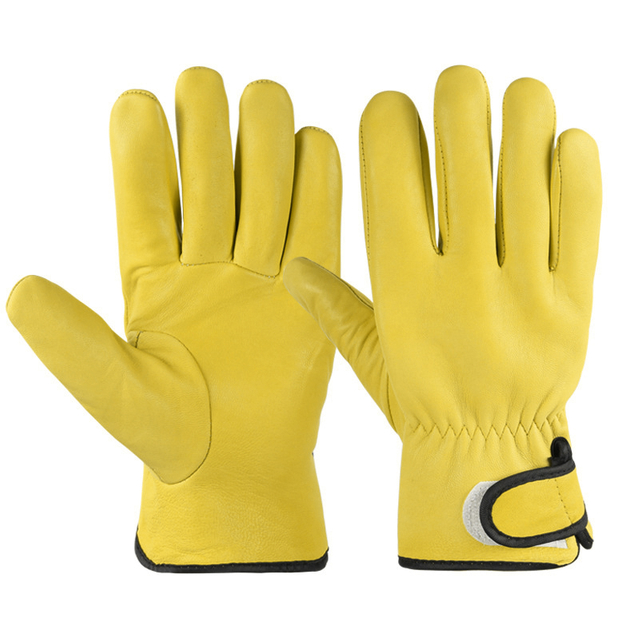 Good Price Smooth Leather Protective Safety Gloves Waterproof Windproof Durable Antislip Welding Glove