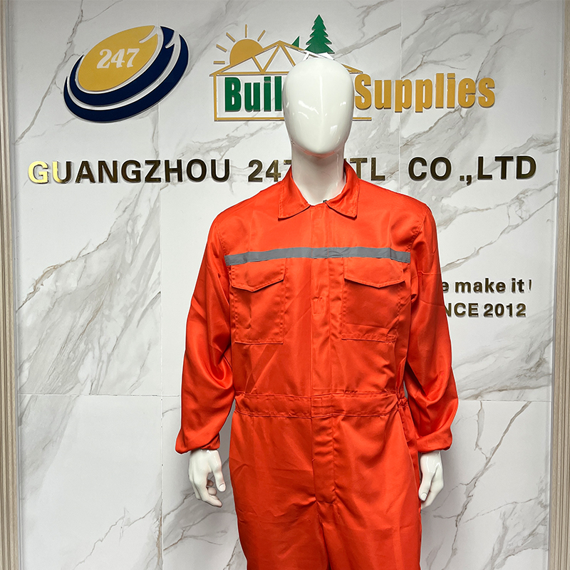 Outdoor Labour Welding Polyester Safety Industrial Factory Worker Coveralls Safety Coveralls with Reflective Tape