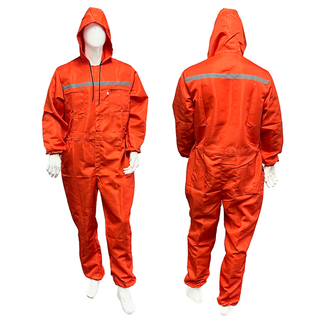 Polyester Hooded One-piece Work Suit Maintenance Spray Paint Breeding Sheet Metal Anti-fouling Dust Safety Clothes