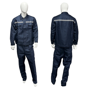 Workshop Two Piece Custom Uniform Mechanic Safety Workwear Cotton Reflective Material Breathable Safety Uniform