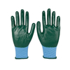 Wholesale Soft and Breathable Lightweight Nitrile Coated Gloves Second-skin Fit Wear-resistant protection Safety Gloves