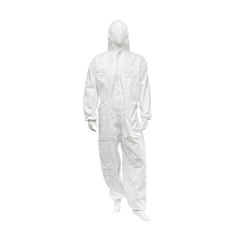 Full Body protection White Disposable Safety Protective Work Garment Waterproof Non Woven Coverall Suit