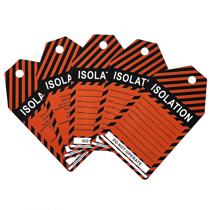 Custom PVC Safety Warning Waterproof Lockout Tag Industrial Danger Warning Safety Tags