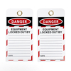 Durable PVC Tag Waterproof Industrial Danger Equipment Locked Out Safety Tag