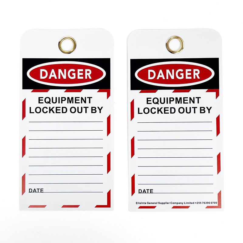 Durable PVC Tag Waterproof Industrial Danger Equipment Locked Out Safety Tag