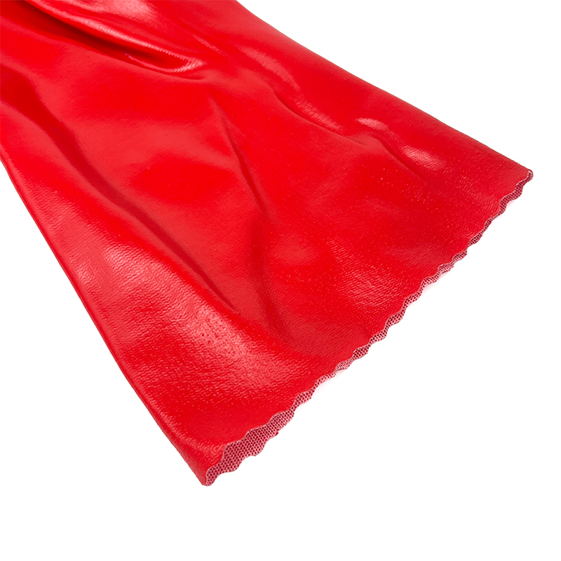 Custom Logo Long‑Cuff PVC Waterproof Work Gloves, Anti‑Slip Wear‑Resistant Multifunctional Safety PVC Dipped Work Gloves