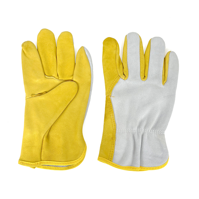 High Performance Goat Leather Personal Protective Comfortable Heavy Work Industrial Anti-Heat Safety Gloves