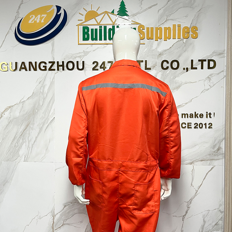 Outdoor Labour Welding Polyester Safety Industrial Factory Worker Coveralls Safety Coveralls with Reflective Tape
