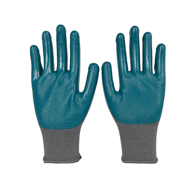 Hot Selling Nitrile Coated Anti Slip Wear Resistant Industry Construction Safety Work Labor Gloves