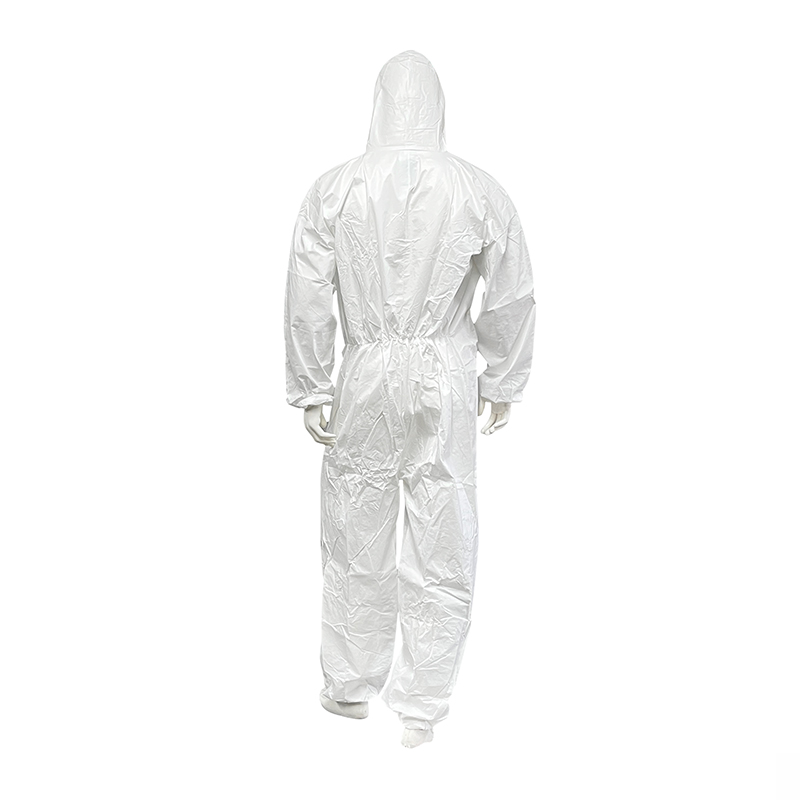 Full Body protection White Disposable Safety Protective Work Garment Waterproof Non Woven Coverall Suit