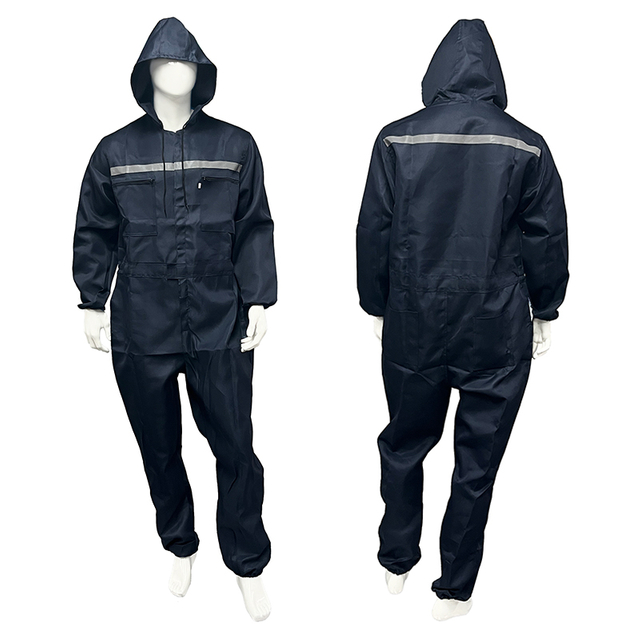 Polyester Antistatic Protective Overall Reflective Tape Reusable Wear-resistant Safety Weeding Coverall