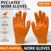 Breathable Wear-resistant Latex Coated Safety Gloves Full Texture Anti Slip Winter Warm Work Gloves
