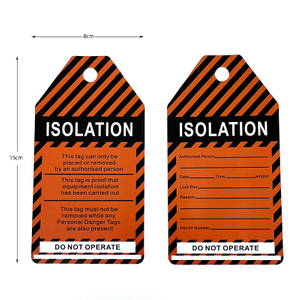 Custom PVC Safety Warning Waterproof Lockout Tag Industrial Danger Warning Safety Tags