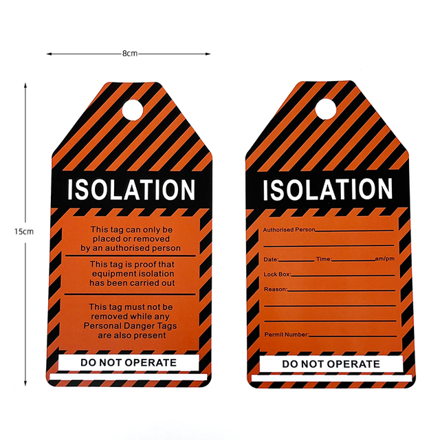 Custom PVC Safety Warning Waterproof Lockout Tag Industrial Danger Warning Safety Tags