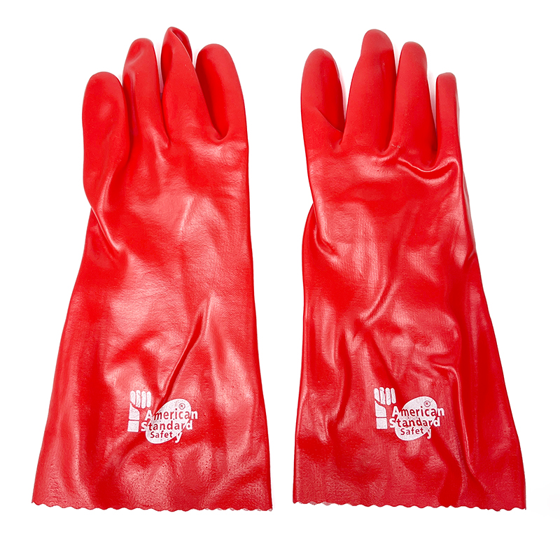 Custom Logo Long‑Cuff PVC Waterproof Work Gloves, Anti‑Slip Wear‑Resistant Multifunctional Safety PVC Dipped Work Gloves