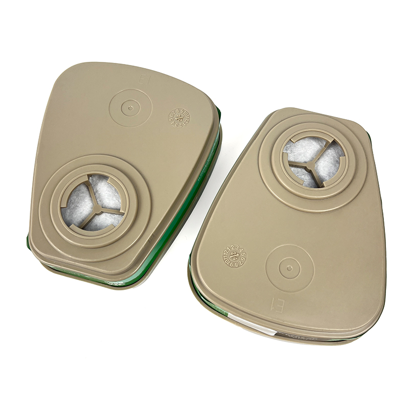 Portable Acid Gas and Organic Vapor Filter 6004 Safety Gas Mask Double Filters