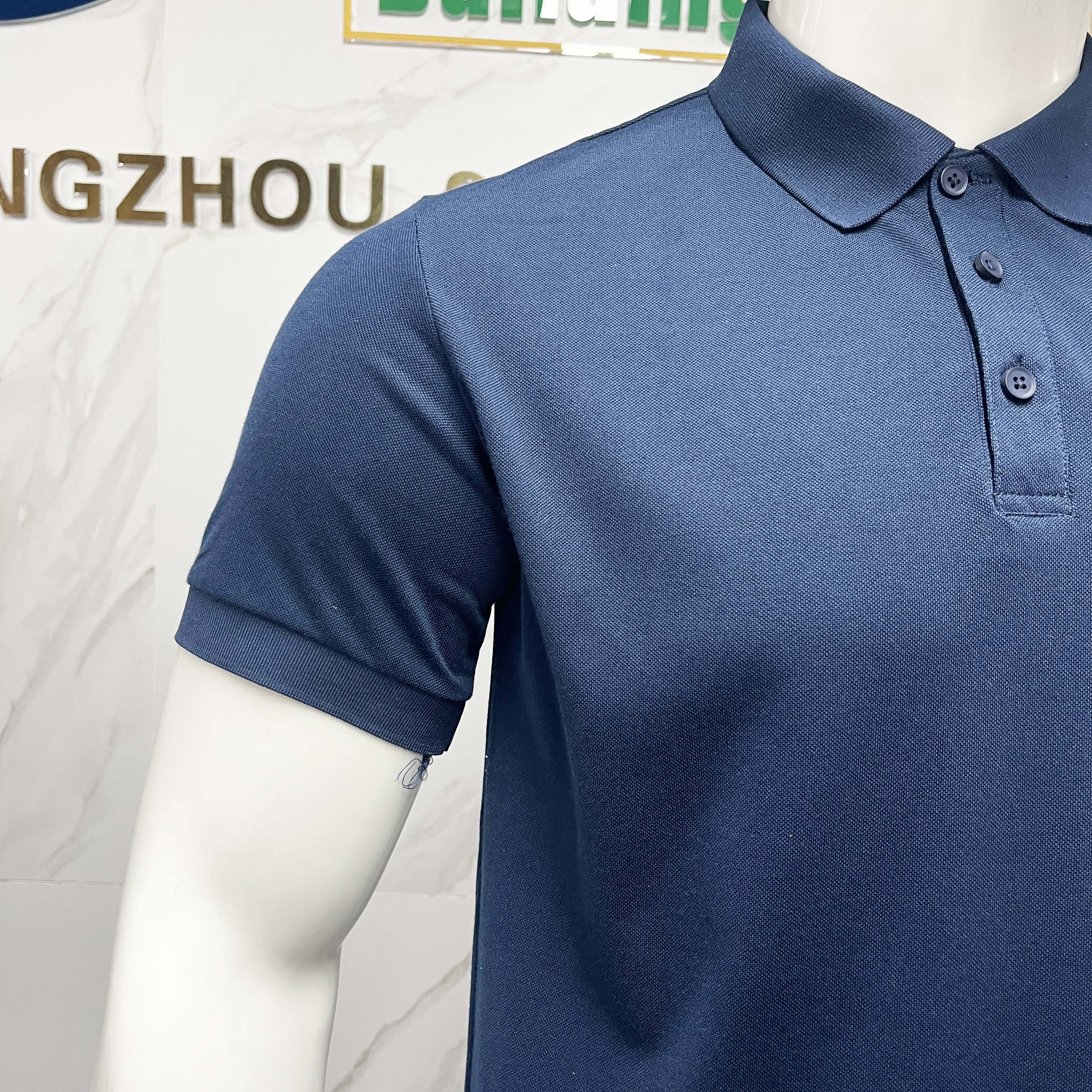 Factory Price Breathable Comfortable Adult Size Work Polo Shirts Polyester Button up Solid Color Shirts