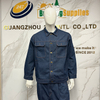 Heavyweight Cotton Denim Men's Work Clothes Durable Breathable Long Sleeve Labor Protection Safety Clothes