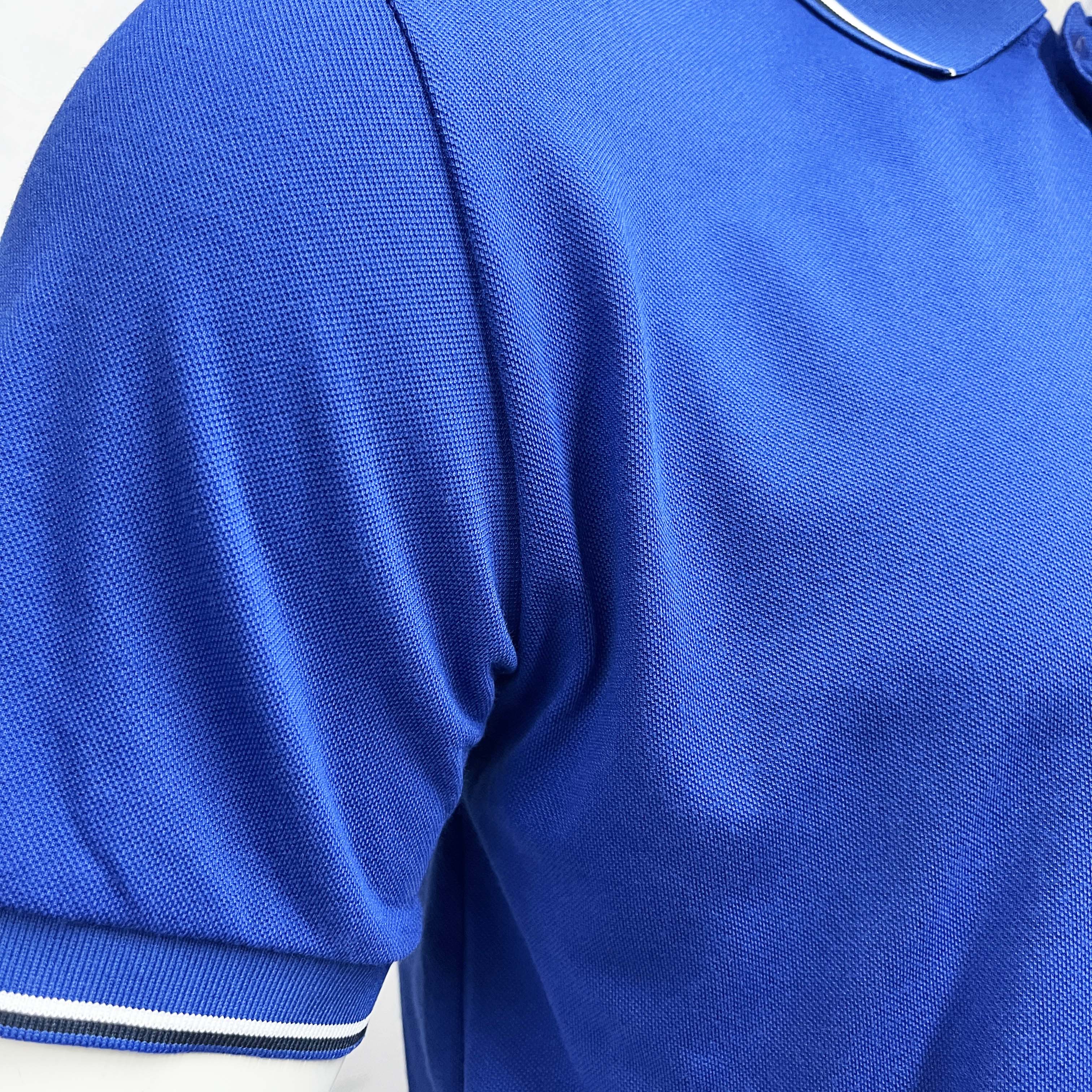 Blue Color High Quality Short Sleeve Polo Workwear 100% Cotton Casual Style Work Shirt for Men