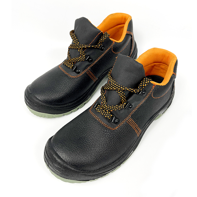 Wear-resistant Leather Waterproof Safety Shoes Unisex Steel Toe Safety Shoes