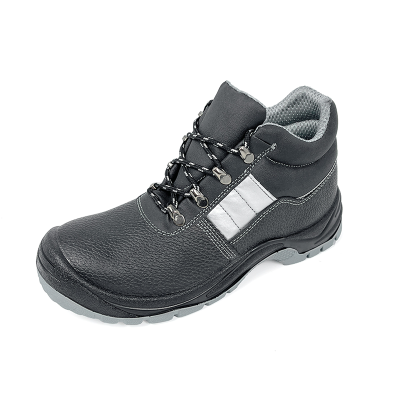 Anti-Slip Steel Toe Cap Light Weight Industrial Leather Lace Up Safety Shoes