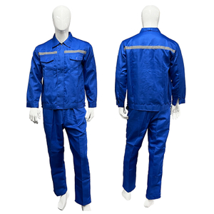 Casual Design Long Sleeve Cotton Labor Work Uniforms Reflective Strip Cotton Safety Workwear