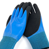 Anti-Abrasion Crinkle Latex Coated Nylon Liner Maintenance Breathable Back Safety Industrial Gloves