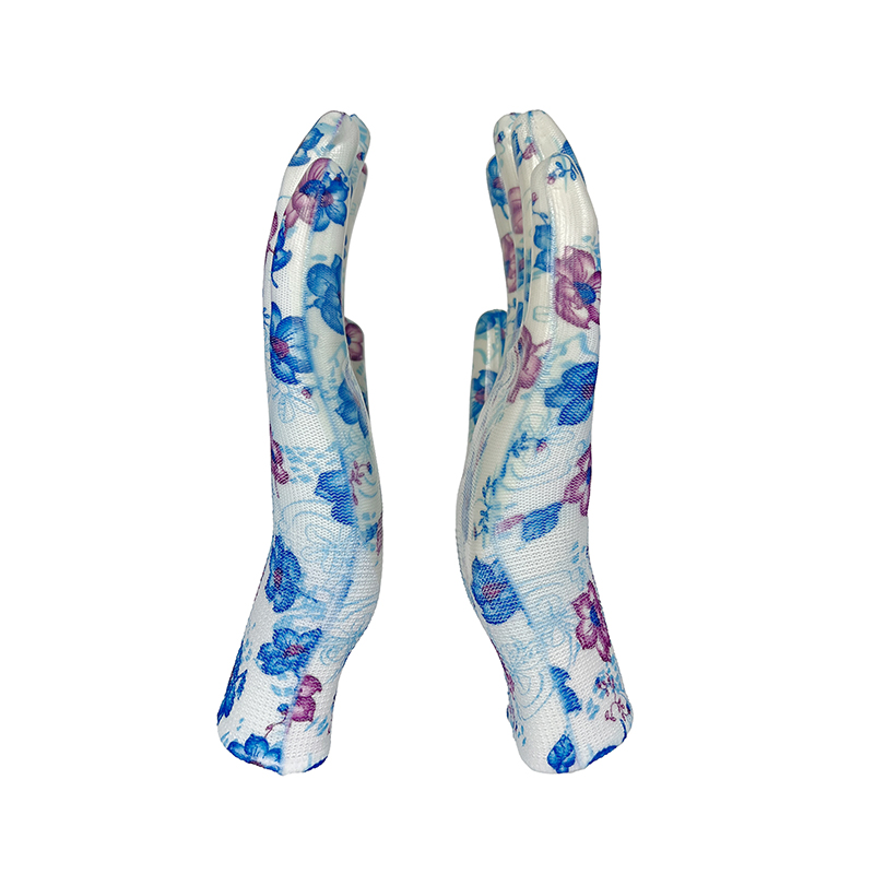 Printed Nitrile General Purpose Labor protection Gloves Wholesale Price Lightweight Breathable Gardening Gloves